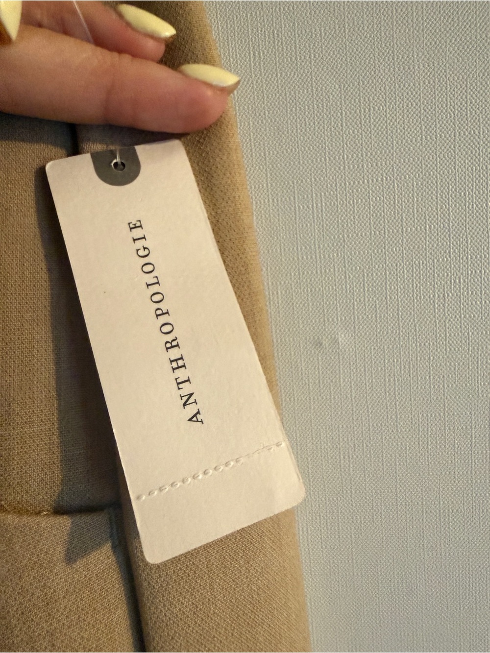 Maeve Anthropologie NWT Wide Leg Trouser Pants Beige High Rise Pleated Size 14 - Picture 5 of 10